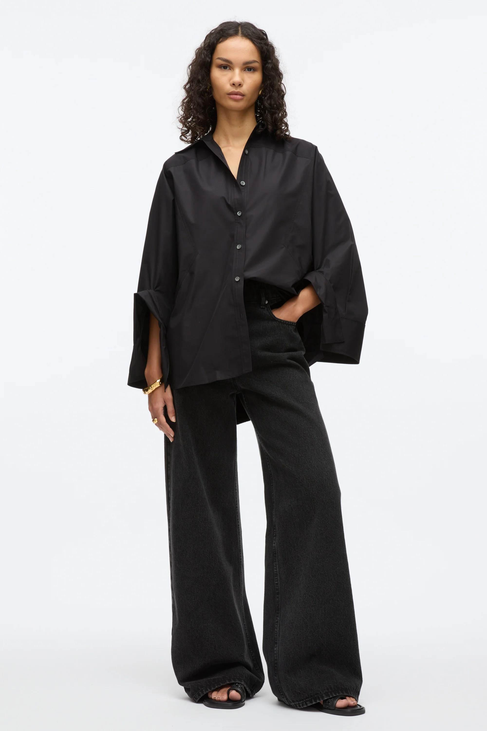 Oversize Shirt with Cascade Cuff - Image 6