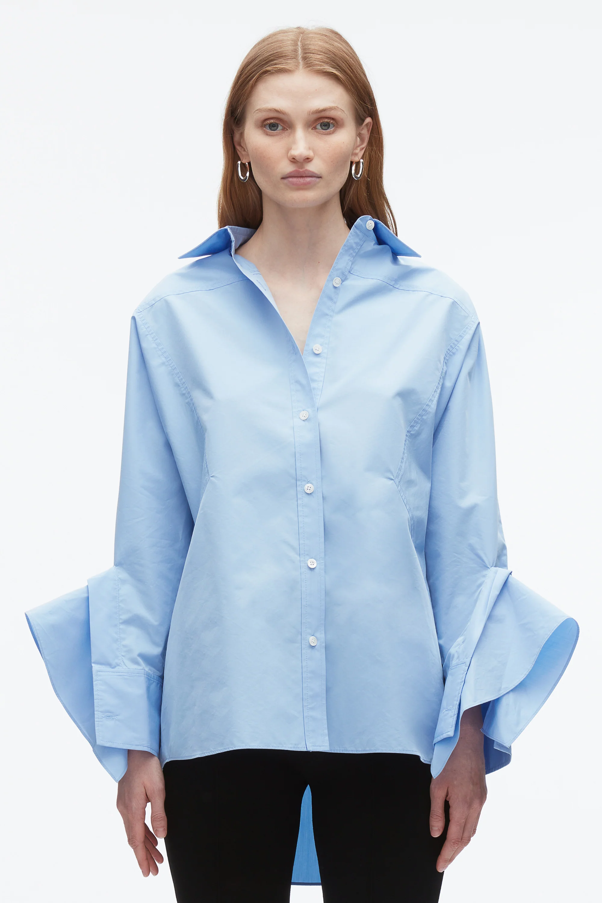 Oversize Shirt with Cascade Cuff - Image 13