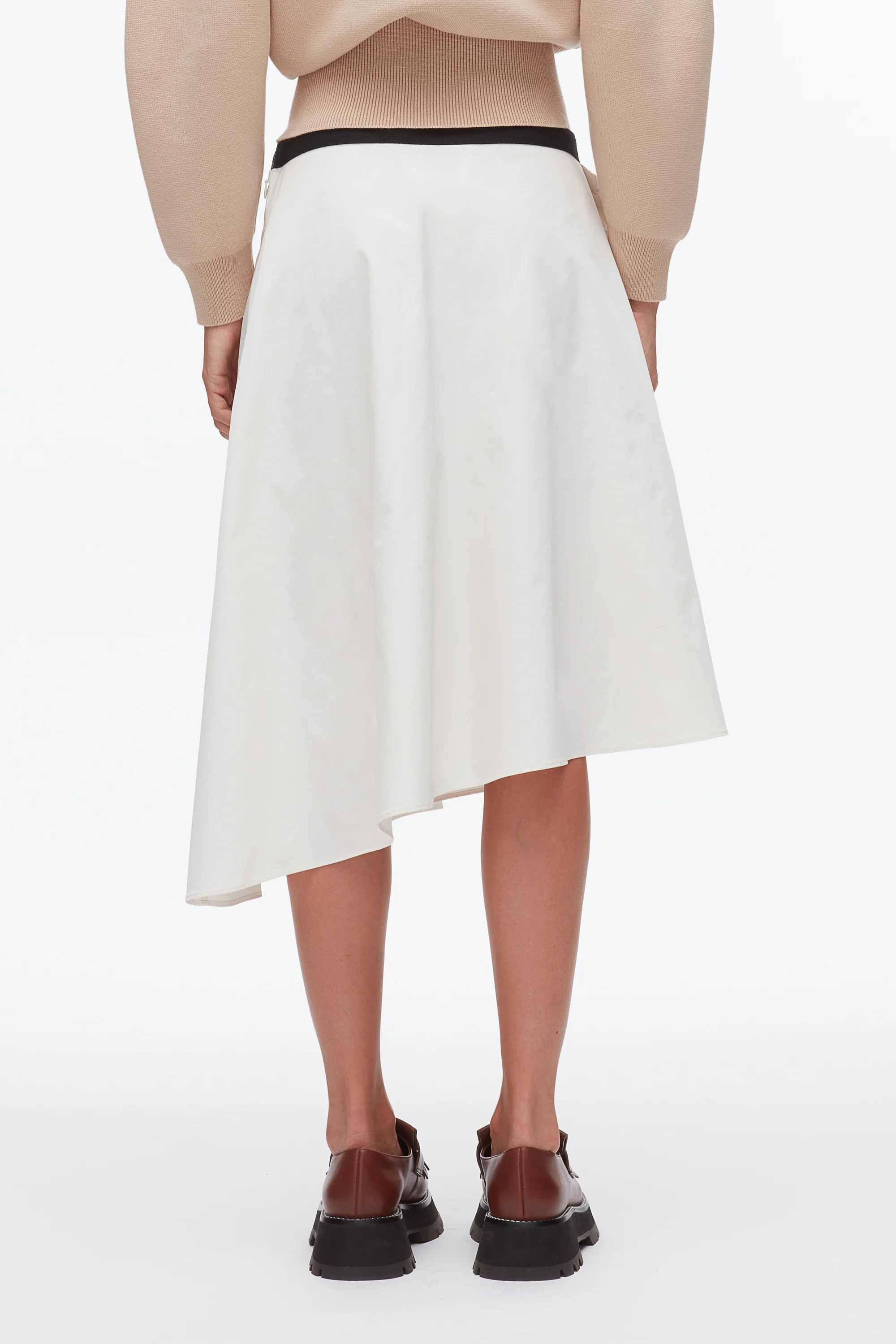 Ripstop Asymmetric Skirt with Ruching - Image 5