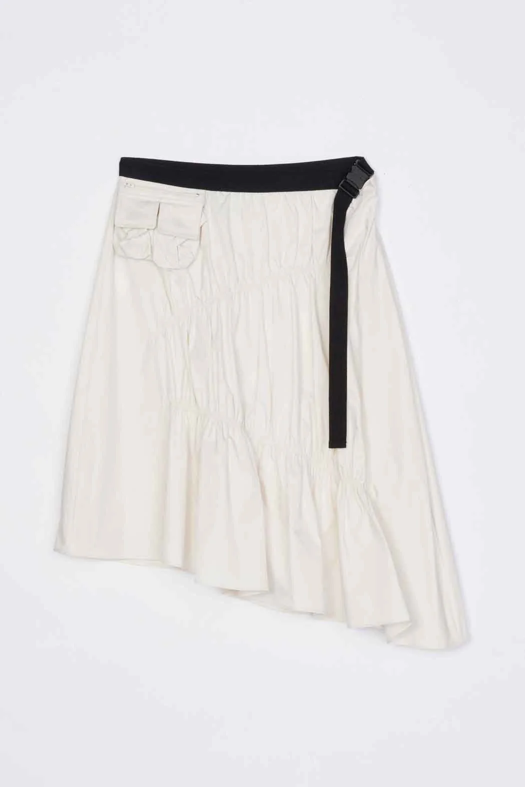 Ripstop Asymmetric Skirt with Ruching - Image 8
