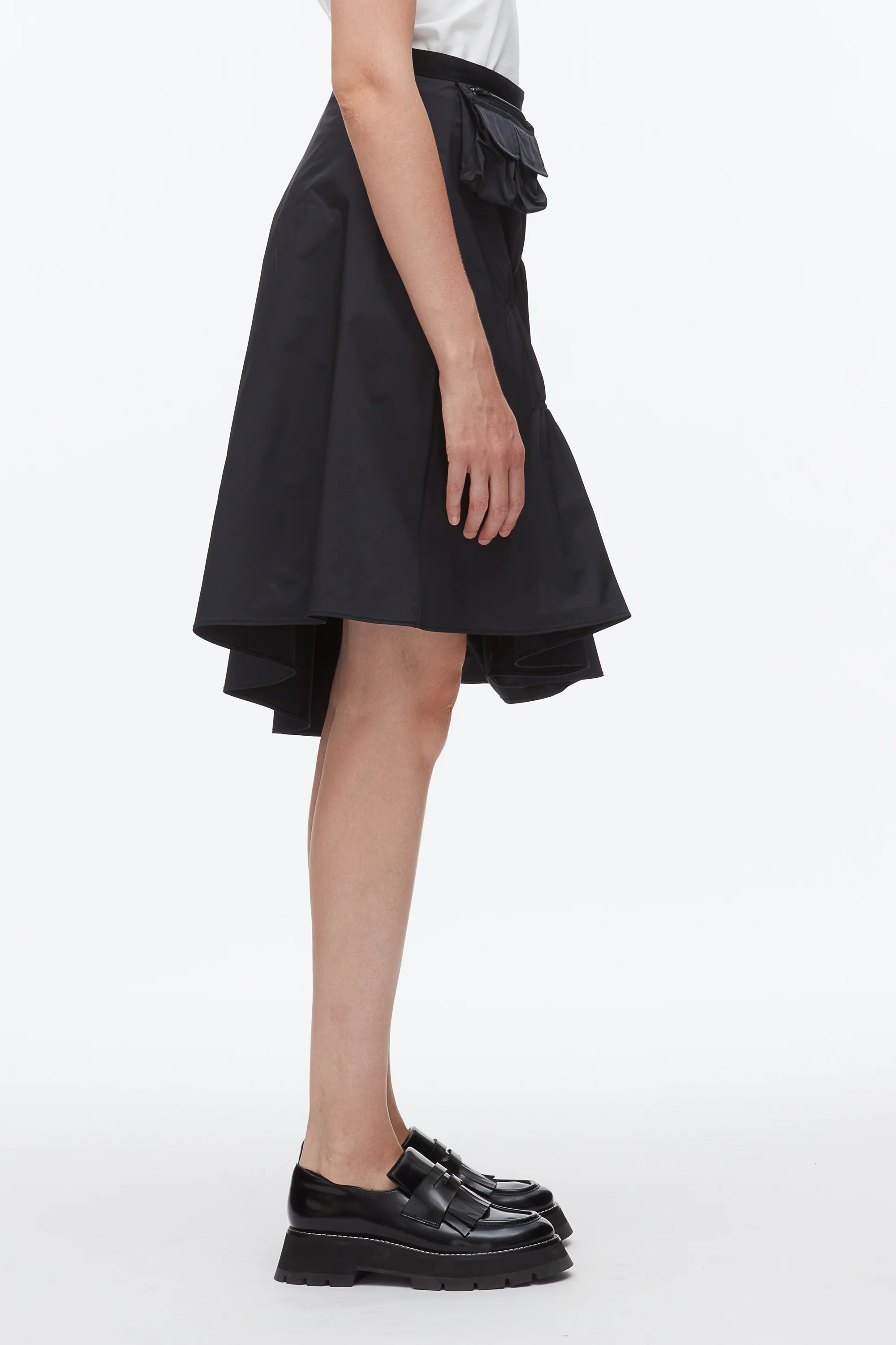 Ripstop Asymmetric Skirt with Ruching - Image 12