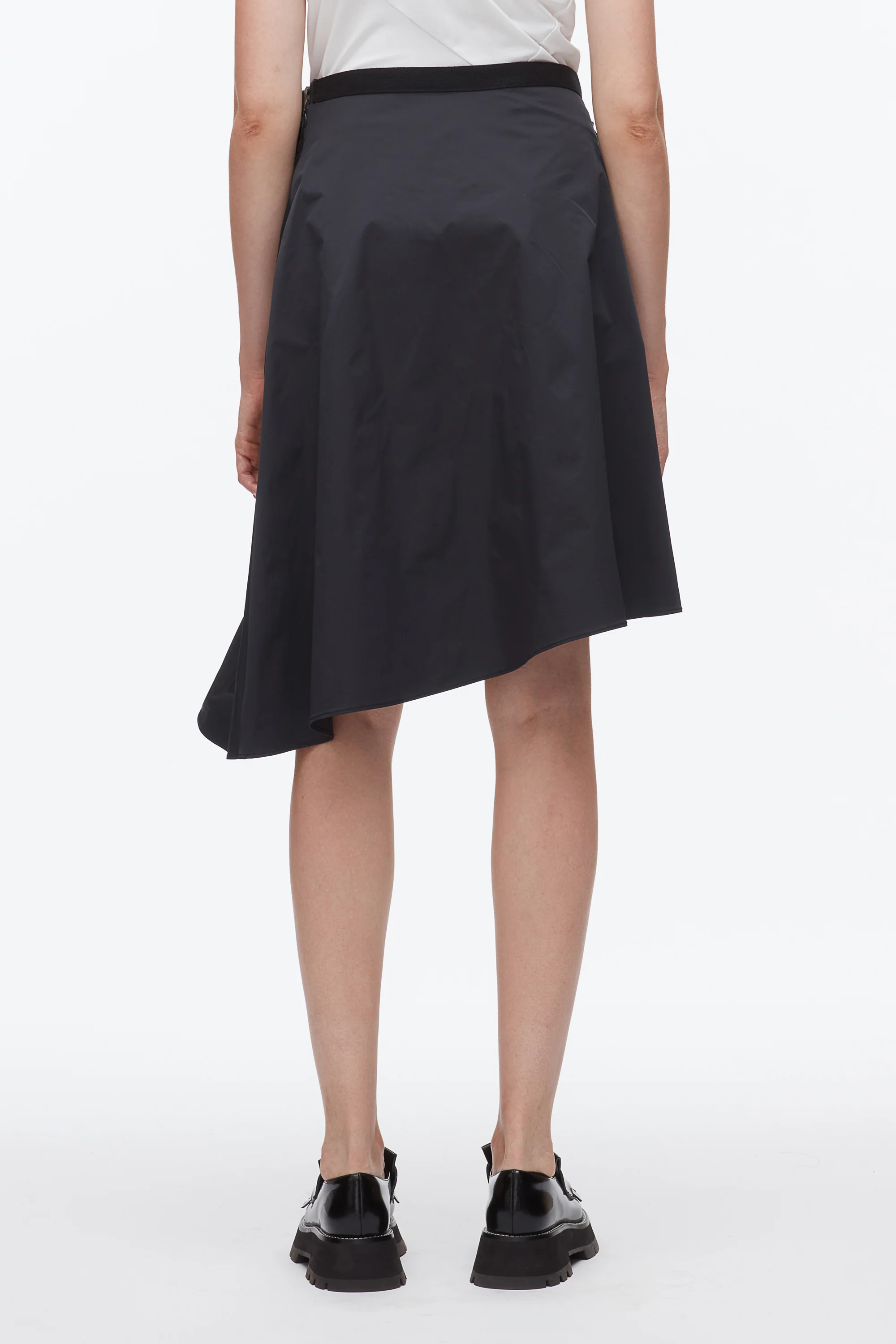 Ripstop Asymmetric Skirt with Ruching - Image 13