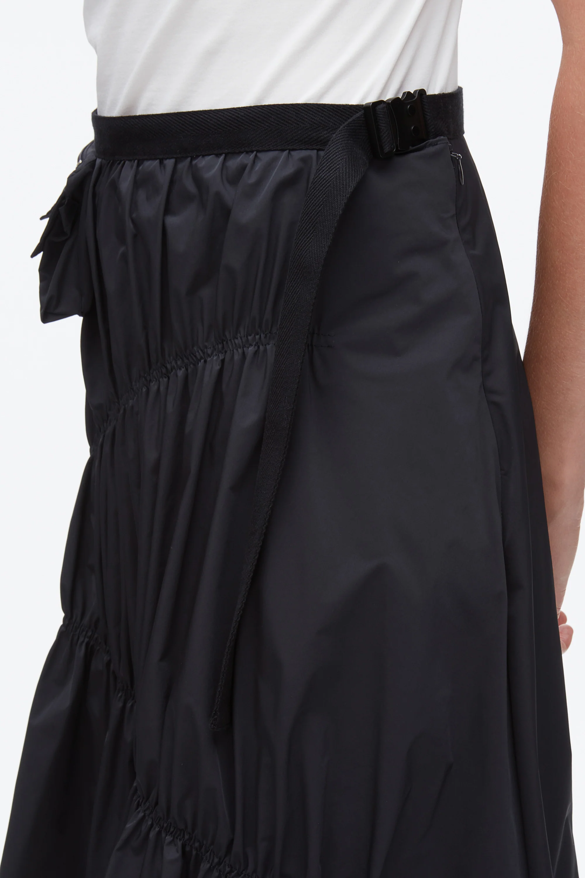 Ripstop Asymmetric Skirt with Ruching - Image 15