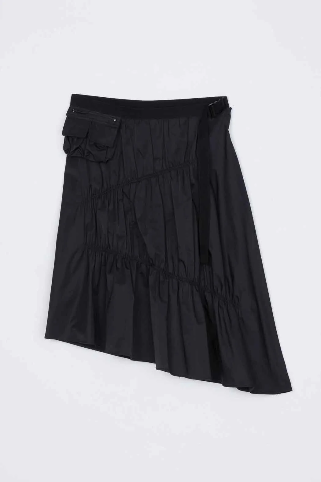 Ripstop Asymmetric Skirt with Ruching - Image 16