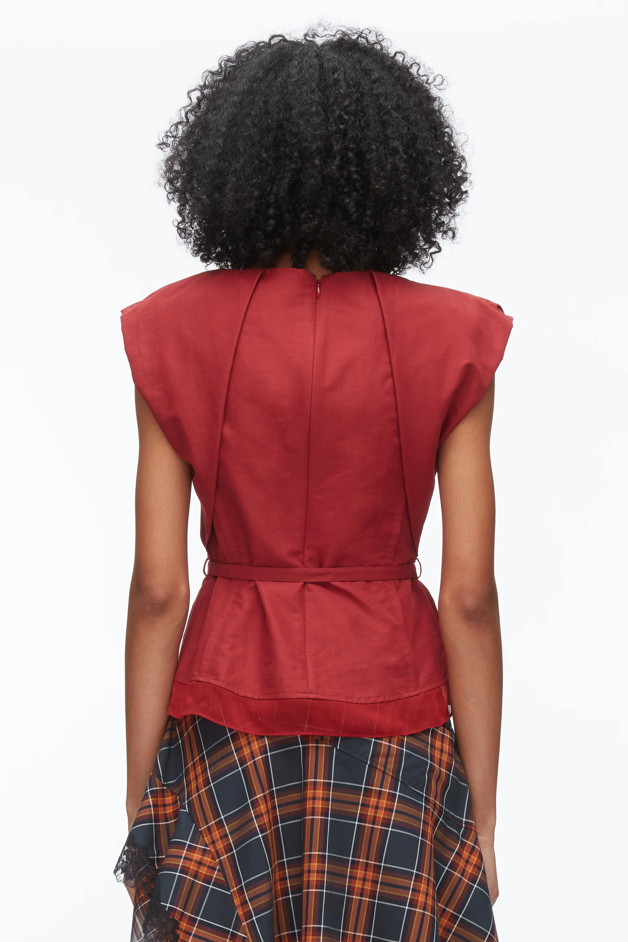 Draped Bow Belted Shell Top - Image 5