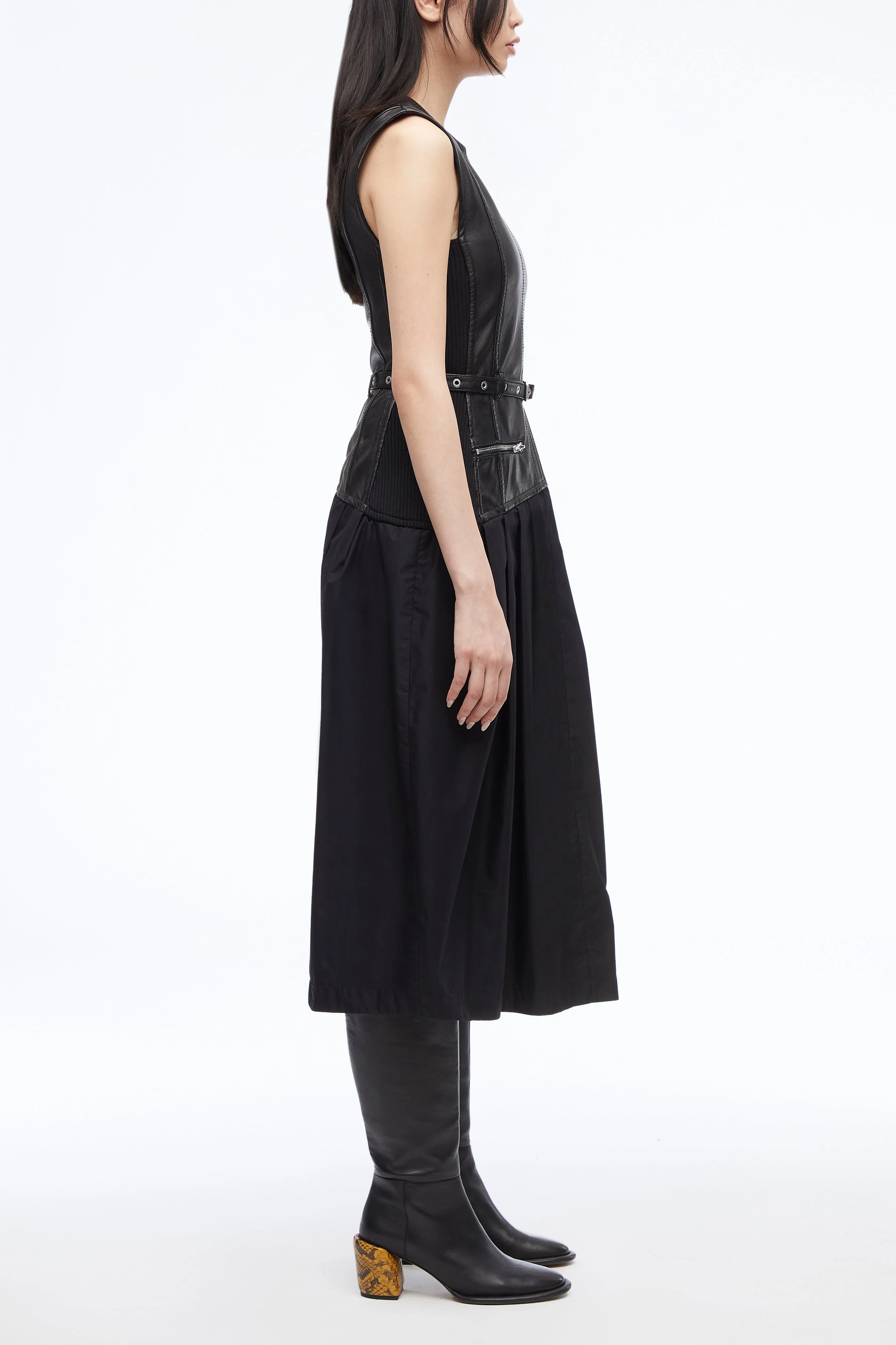 Leather Bodice Dress - Image 3
