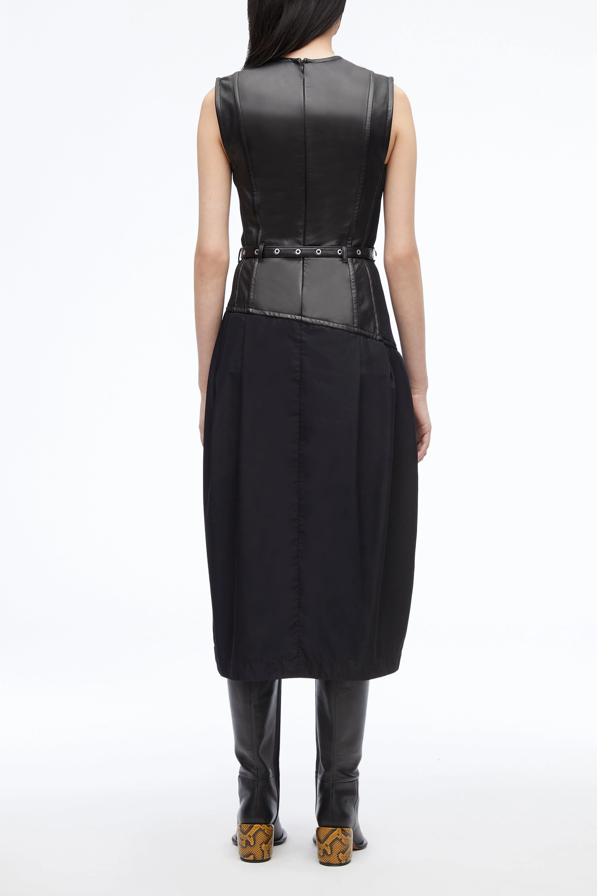 Leather Bodice Dress - Image 4