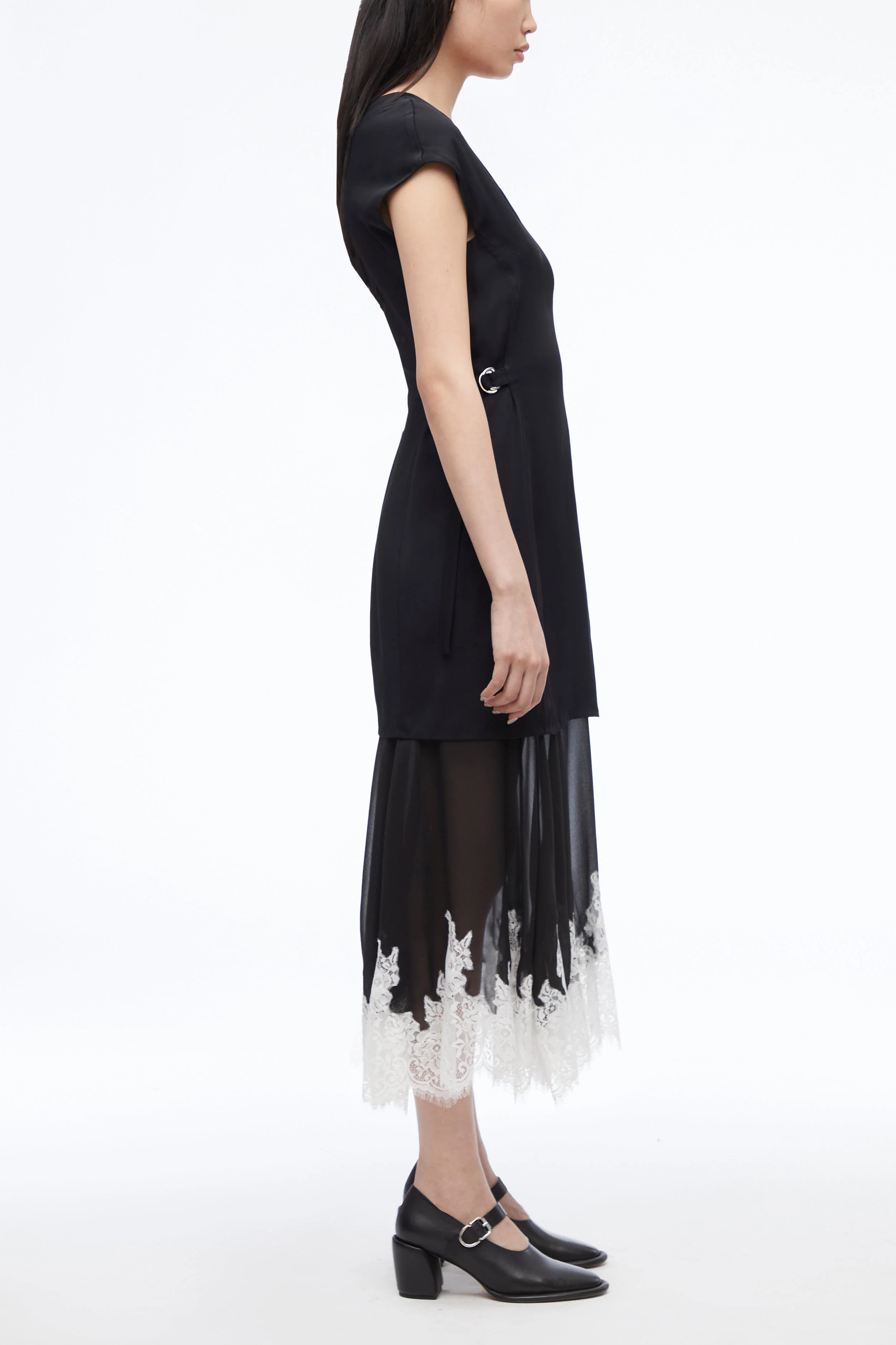 Lace-Trim Midi Dress - Image 3