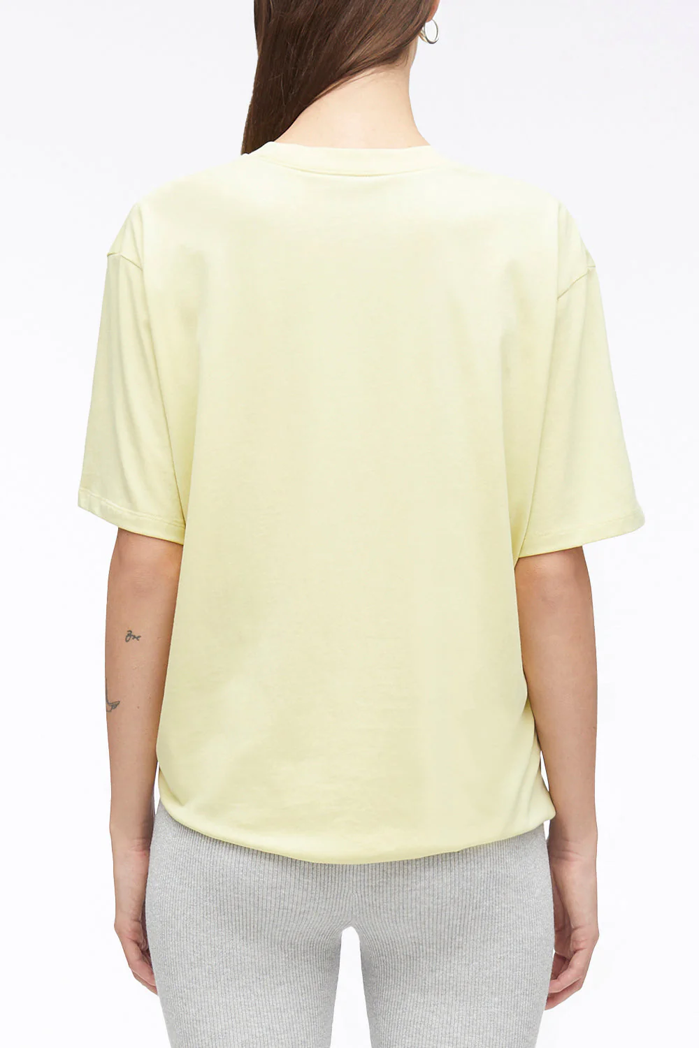 Short Sleeve Draped Cotton Jersey T-Shirt - Image 10