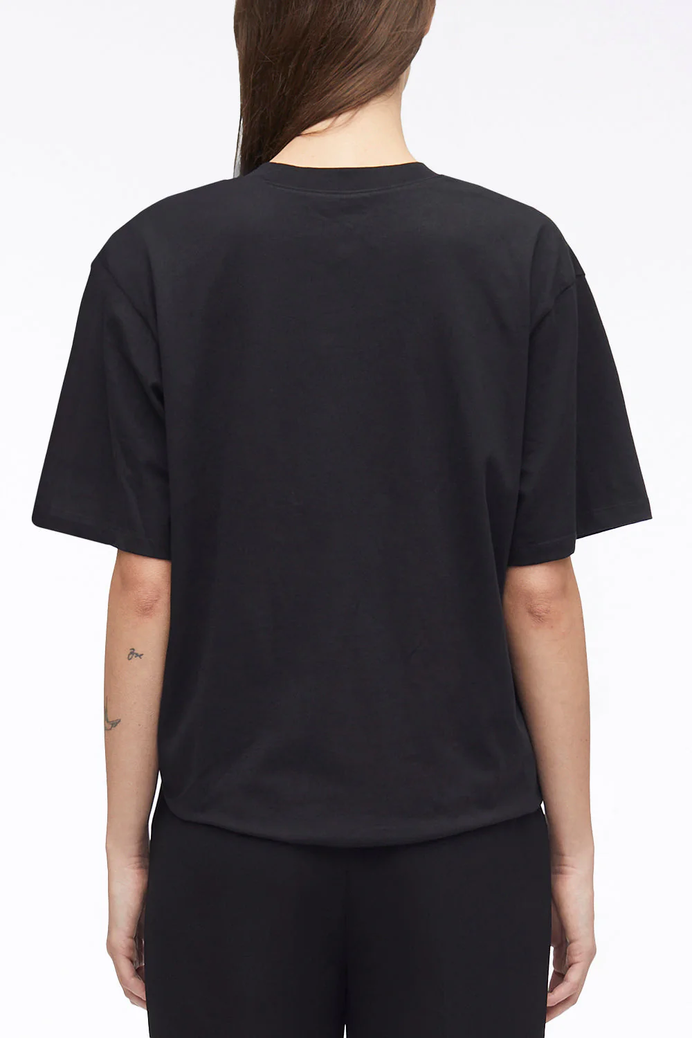 Short Sleeve Draped Cotton Jersey T-Shirt - Image 4