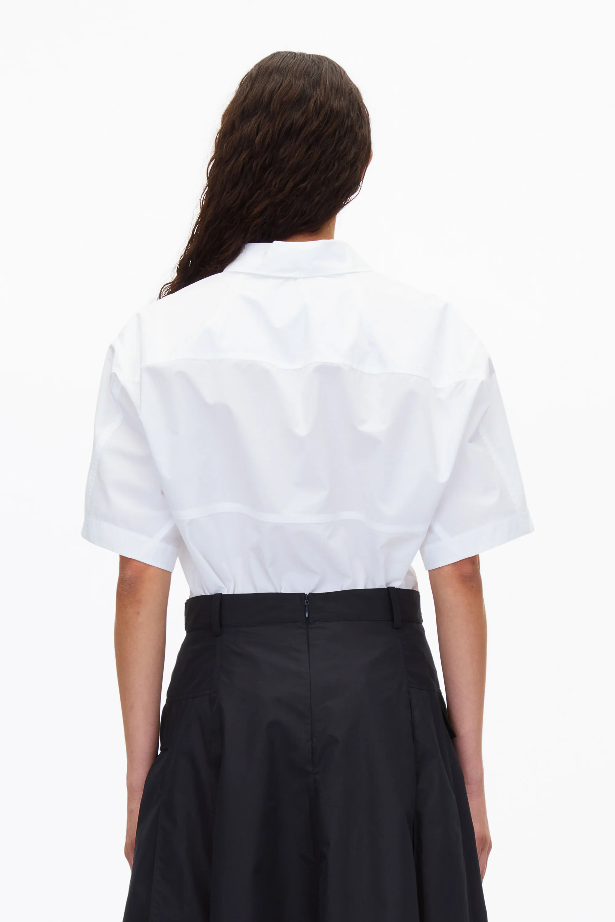 Cocoon Roll Collar Poplin Top - Image 4