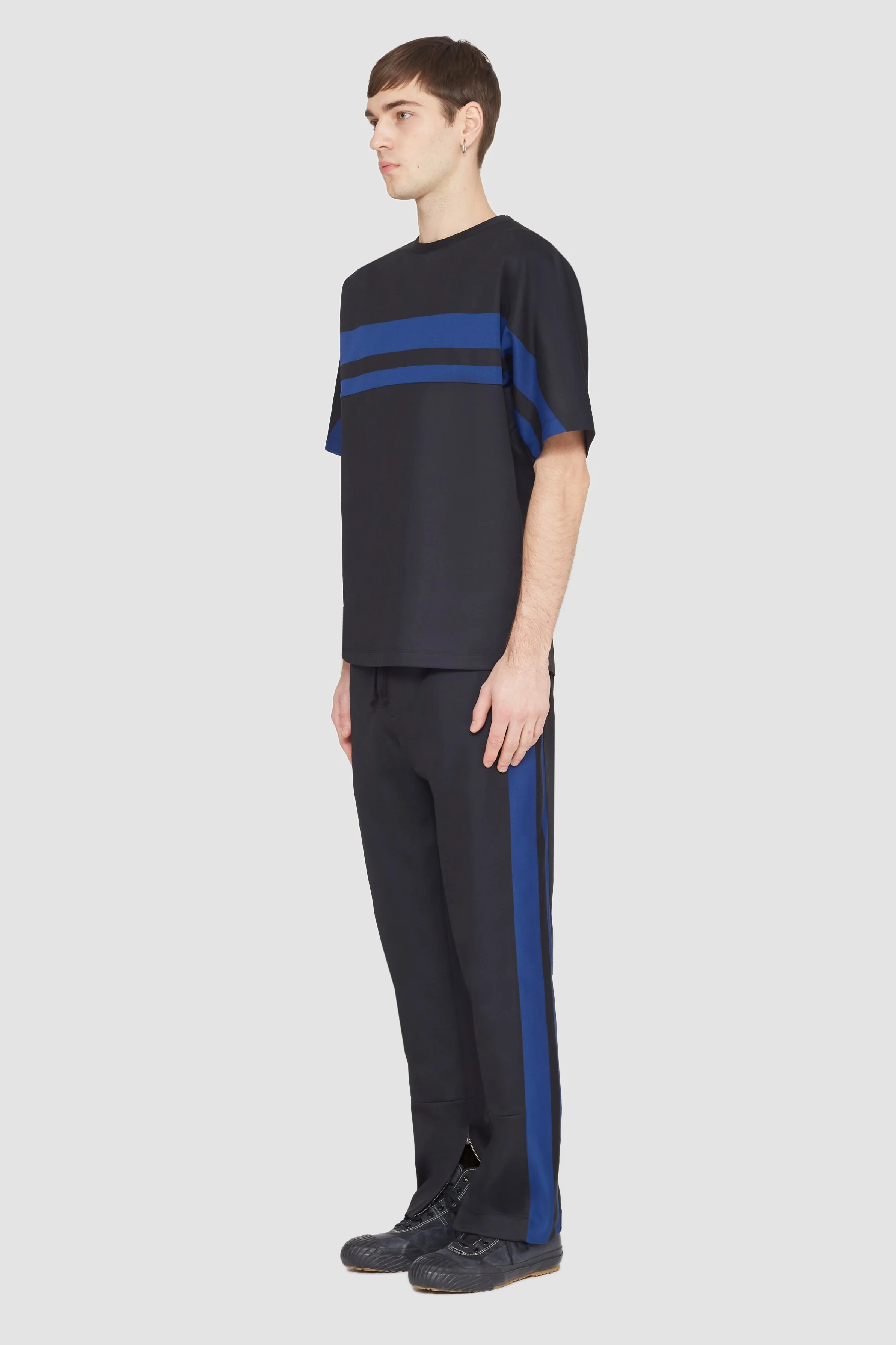 Short Sleeve Stripe Ponte T-Shirt - Image 3