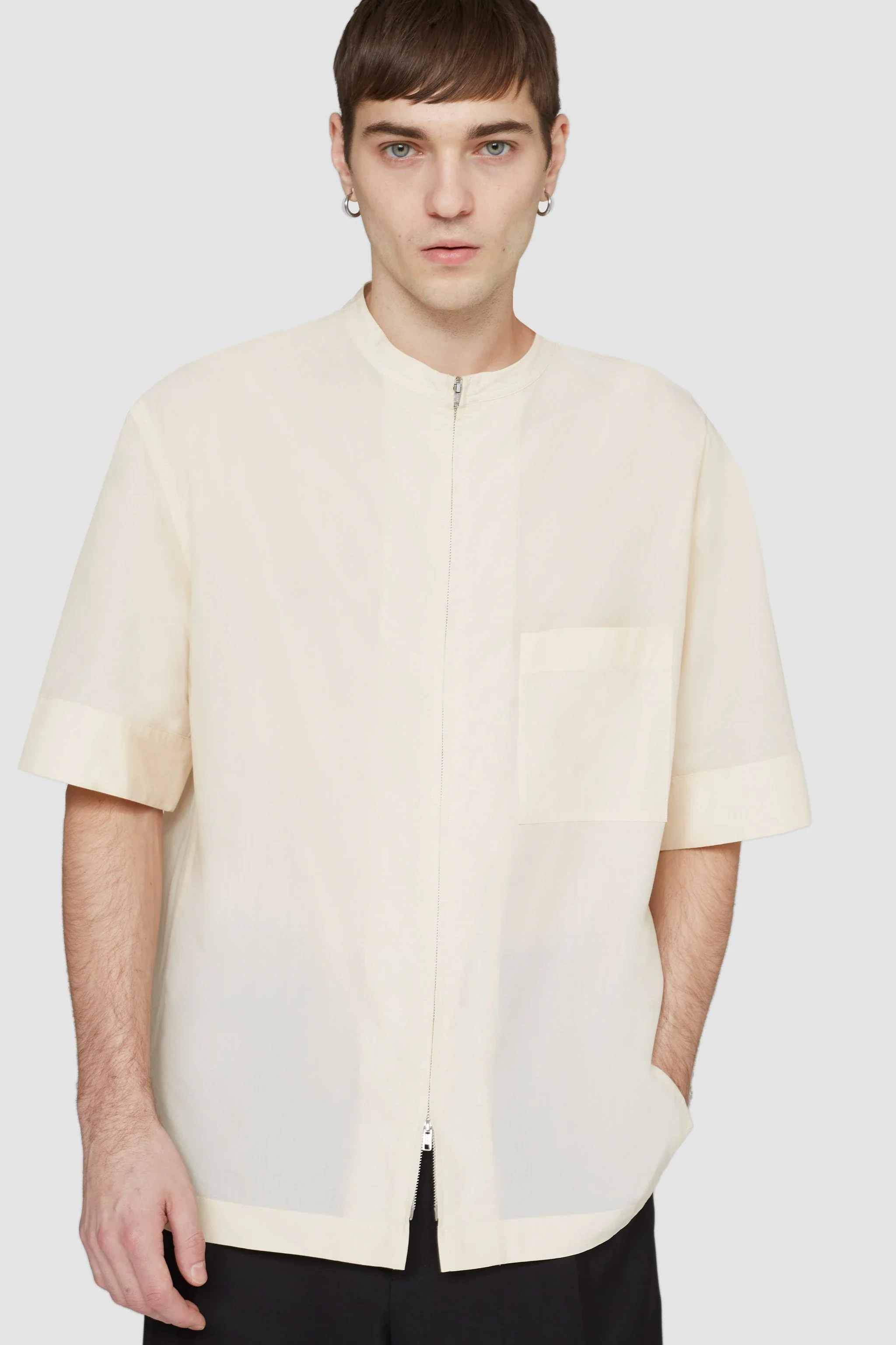 Short Sleeve Zip-Front Shirt - Image 10