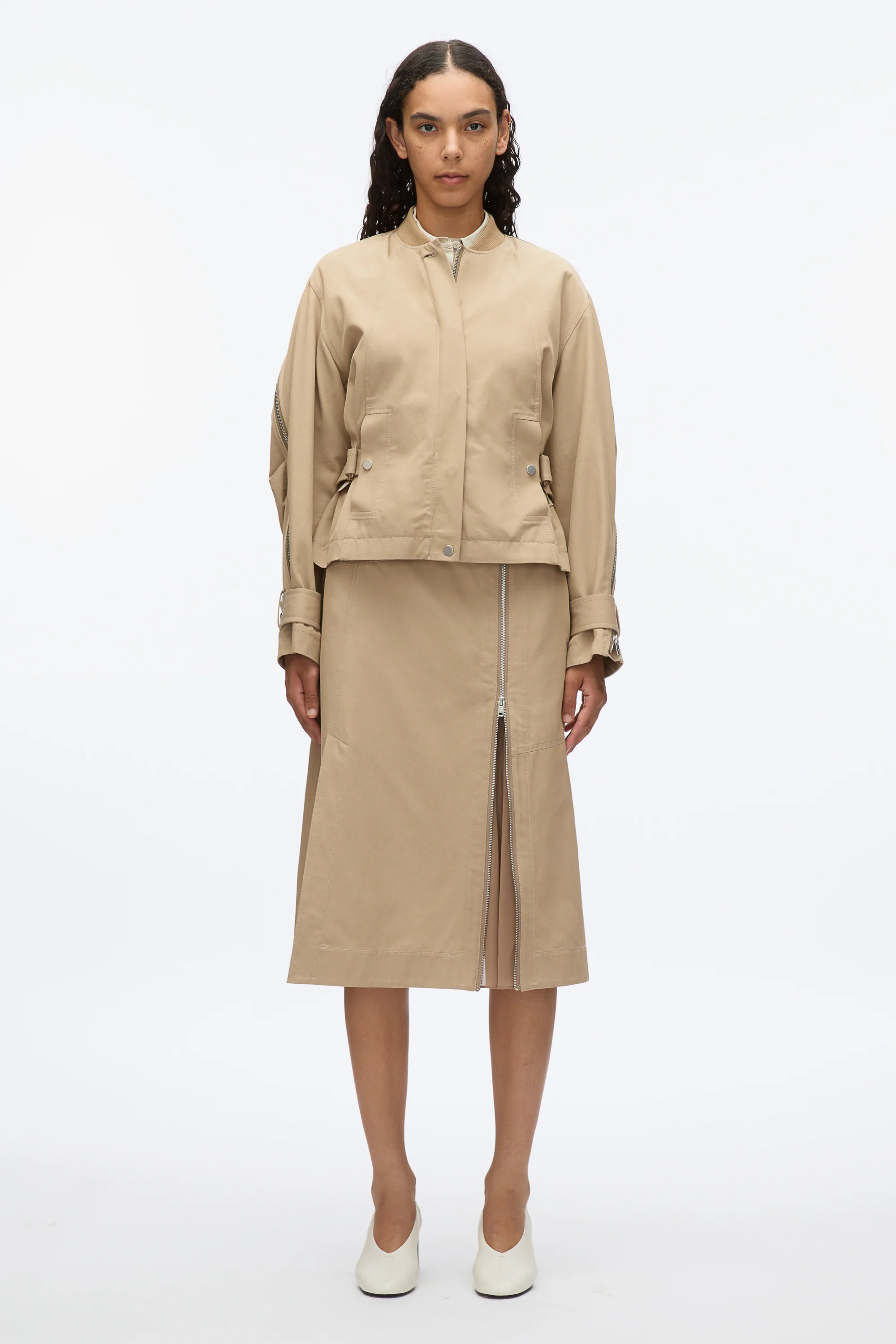 Zip Cocoon Back Bomber Jacket - Image 10