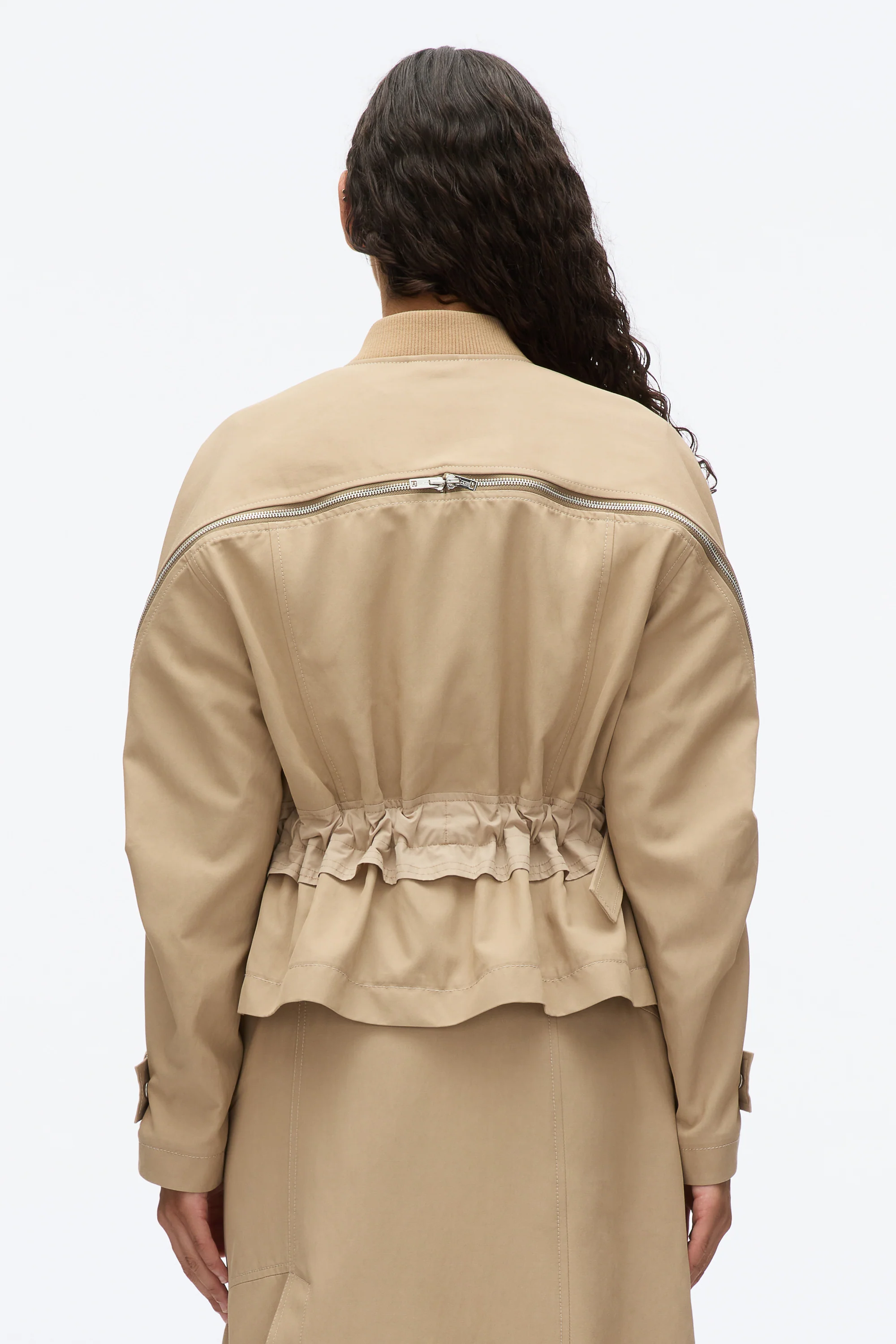 Zip Cocoon Back Bomber Jacket - Image 14